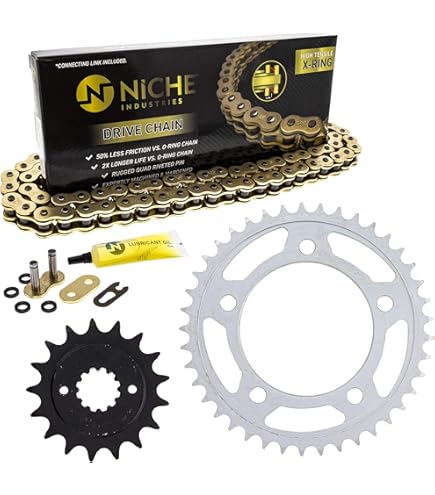 STR様 Amazon.com: NICHE Drive Sprocket Chain Combo for Kawasaki